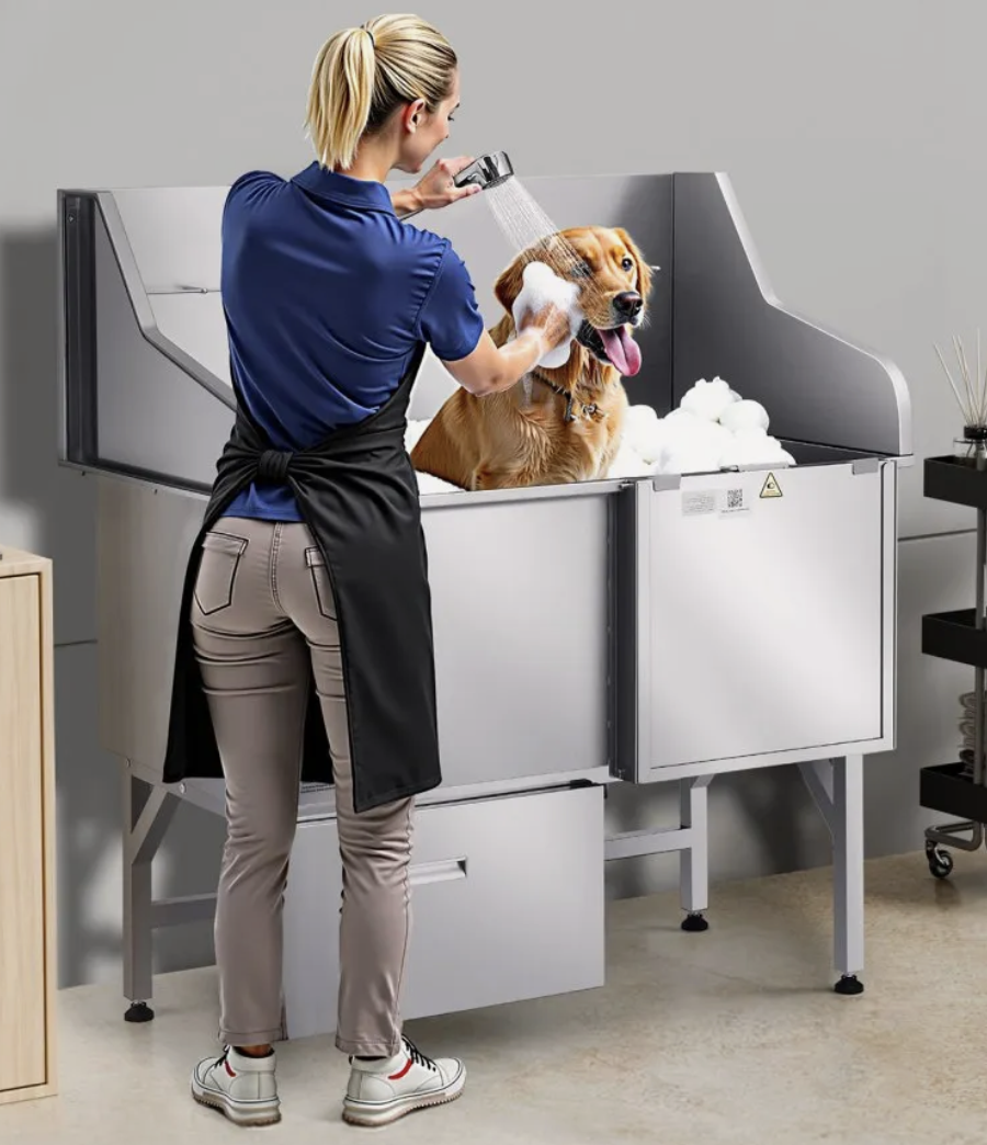 Pesuallas on ammattikäyttöön suunniteltu. Ergonomisuus ja helppous otettu huomioon. 